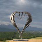 Metal Horse Garden Sculpture, 20 × 20 cm, Rustic Bronze