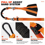 Pull-Up Assistance Band with Double Foot Support and Reinforced Steel Hooks