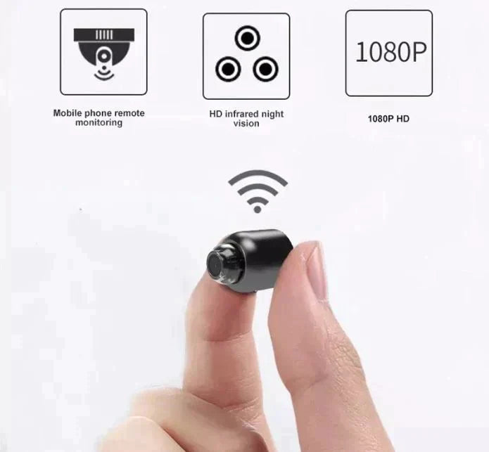 2-Pack Mini WiFi Security Cameras, 1080p, 140° Wide Angle