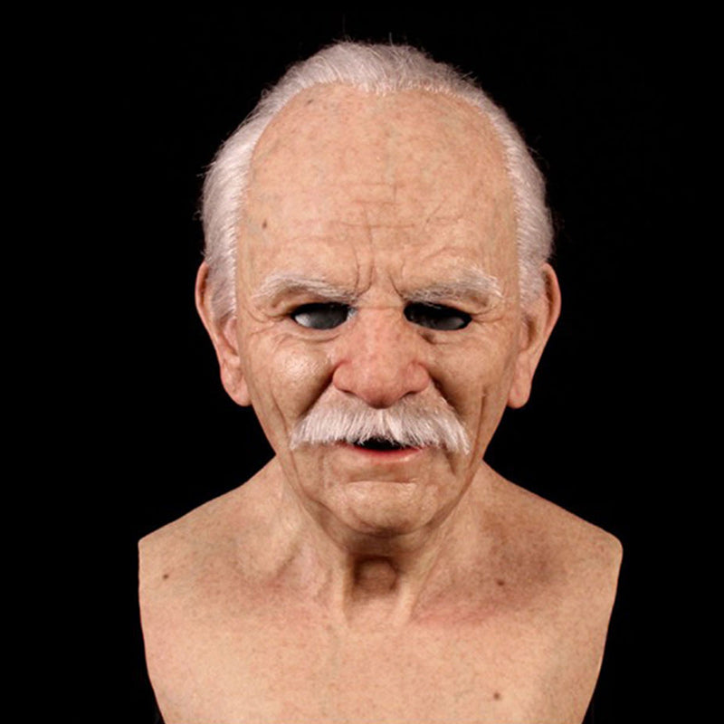 Natural Latex Bearded Costume Mask for Adults, Fits Heads up to 62 cm