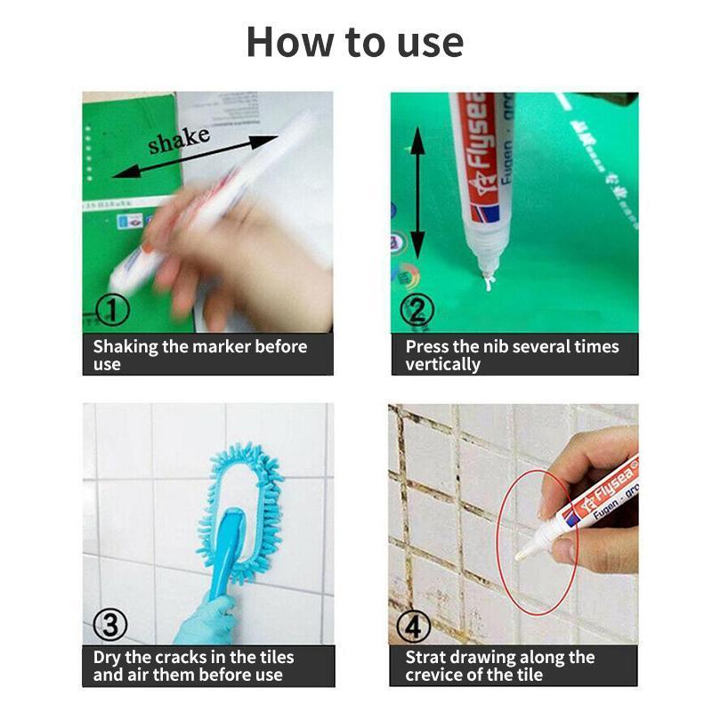 Tile Grout Repair Pen, 143 × 15 mm Plastic Case
