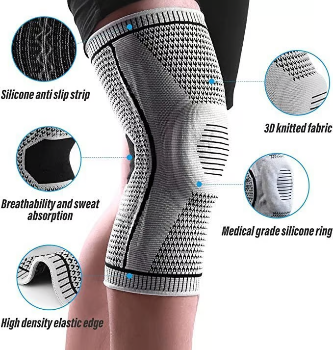 FlexiKnee Compression Knee Bandage for Stiffness, Sports and Everyday Support