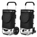 Foldable Shopping Trolley, 40 L, 1680D Oxford Fabric and Aluminum
