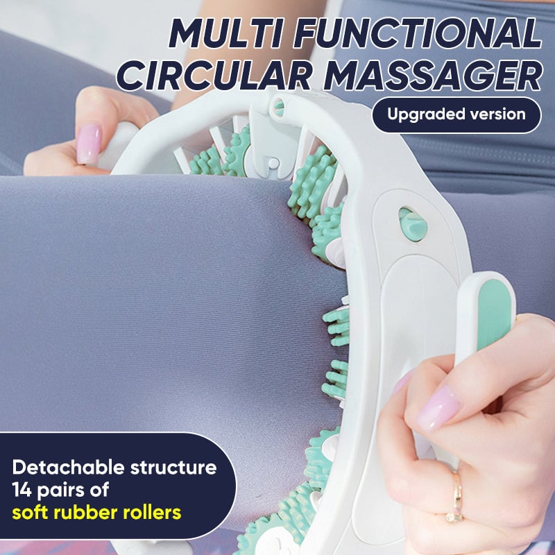 Manual Massage Roller with 360° Rollers, Adjustable Opening and Removable Handle