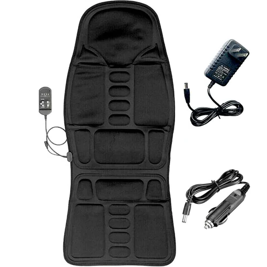 8-Mode Heated Massage Seat Cushion with Neck Pillow for Car & Home, view 3