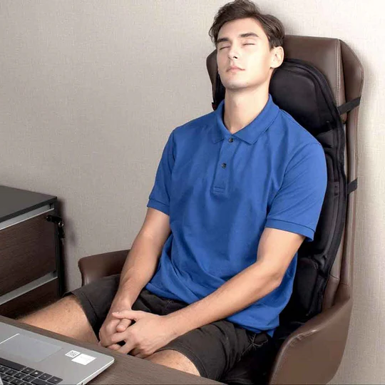 8-Mode Heated Massage Seat Cushion with Neck Pillow for Car & Home, view 5
