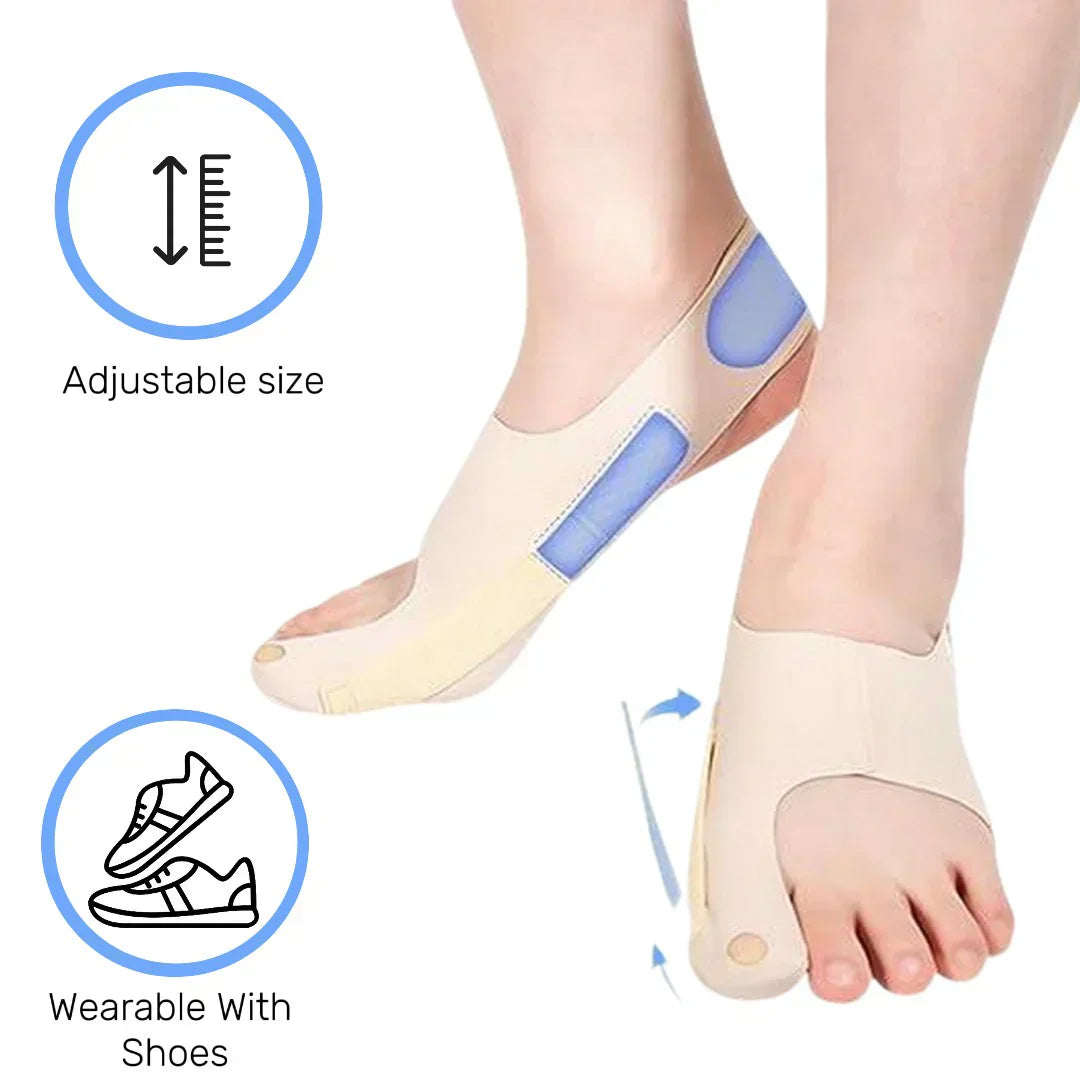 Hallux Valgus Foot Brace with Adjustable Side and Heel Straps