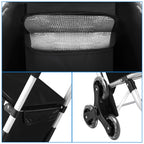 Foldable Shopping Trolley, 40 L, 1680D Oxford Fabric and Aluminum