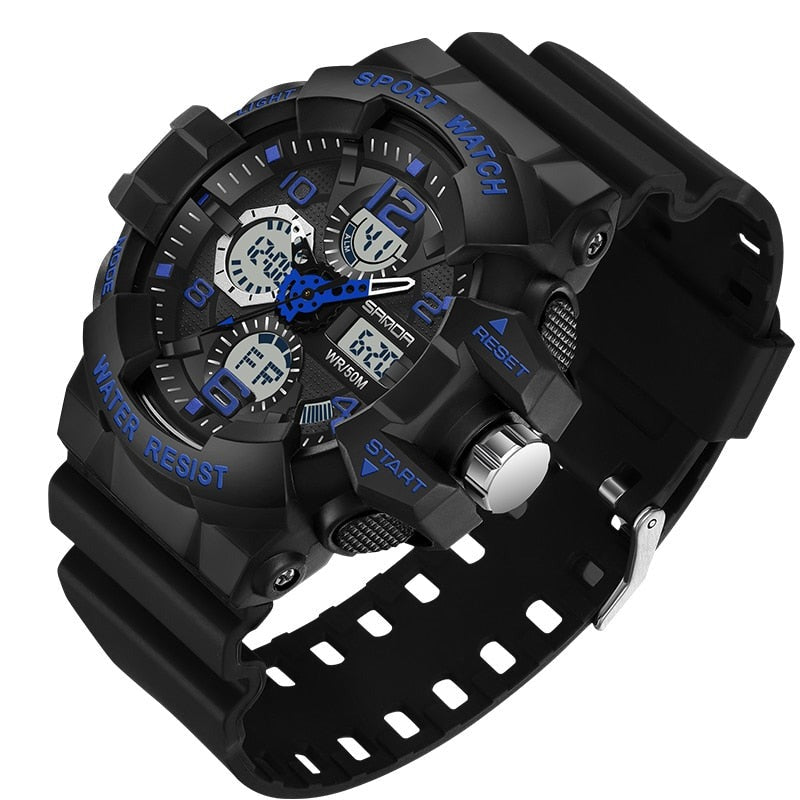 Digital Watch with Resin Case and Band, 54.6 mm Dial