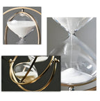 Brass and Glass Hourglass Timer, 24 cm × 22 cm, 30 or 60 Minutes