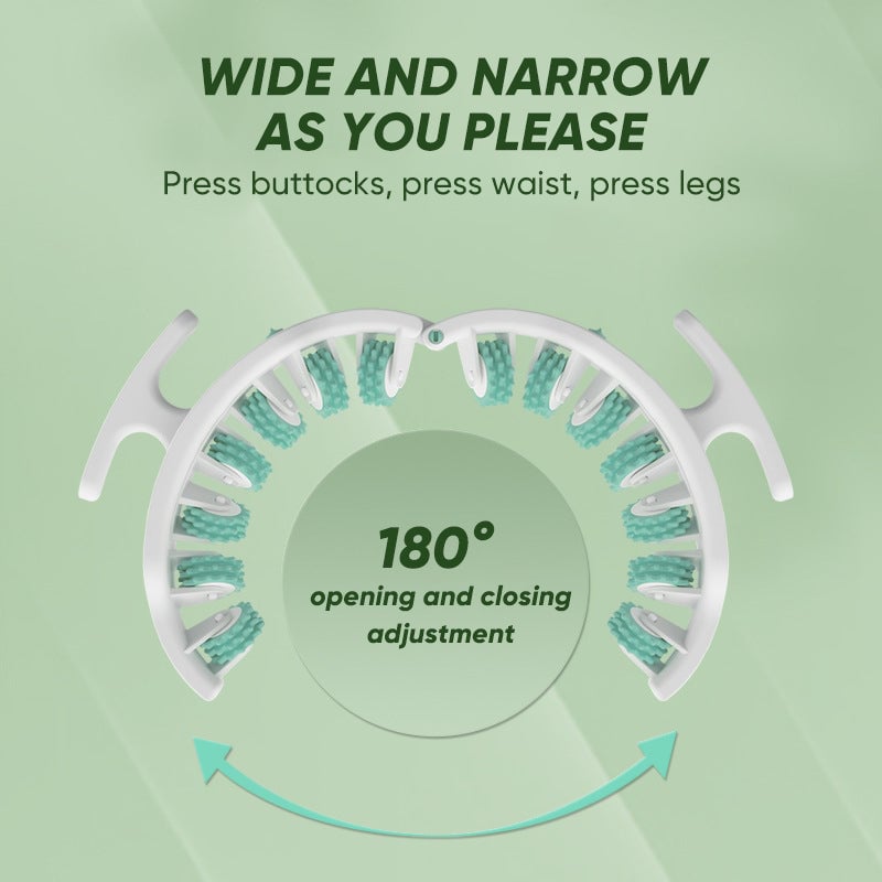 Manual Massage Roller with 360° Rollers, Adjustable Opening and Removable Handle