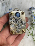 Mini Flower Press, 35 × 50 mm, Silver Sheet and Brass Details