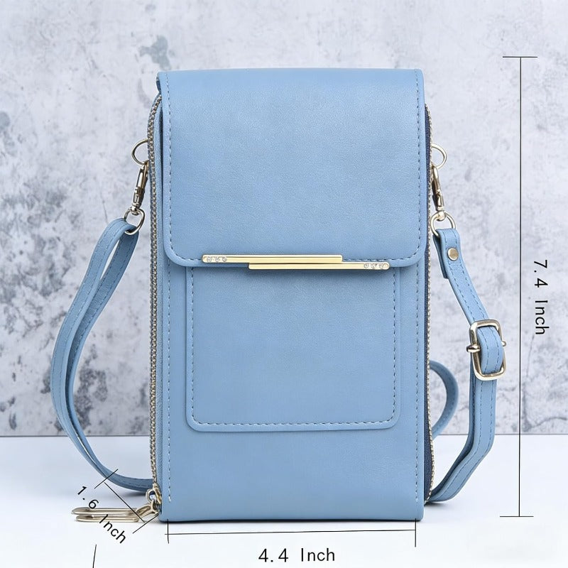 RFID-Blocking Crossbody Phone Wallet Bag for Phones Up to 6.7 in