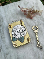 Mini Flower Press, 35 × 50 mm, Silver Sheet and Brass Details