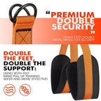 Pull-Up Assistance Band with Double Foot Support and Reinforced Steel Hooks