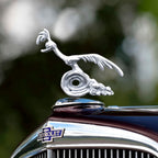 Road Runner Car Hood Ornament, Chrome-Plated Lead-Free Tin, 4 x 4 Inches