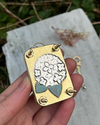Mini Flower Press, 35 × 50 mm, Silver Sheet and Brass Details