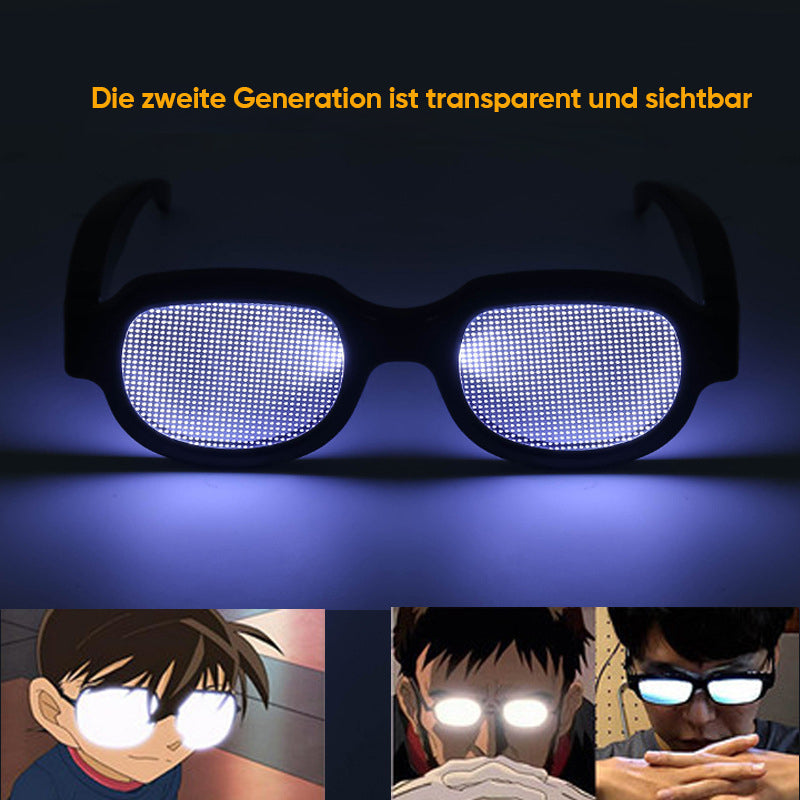 Luminous Glasses, Touch-Activated PC Frame, 40 g for Cosplay and Events