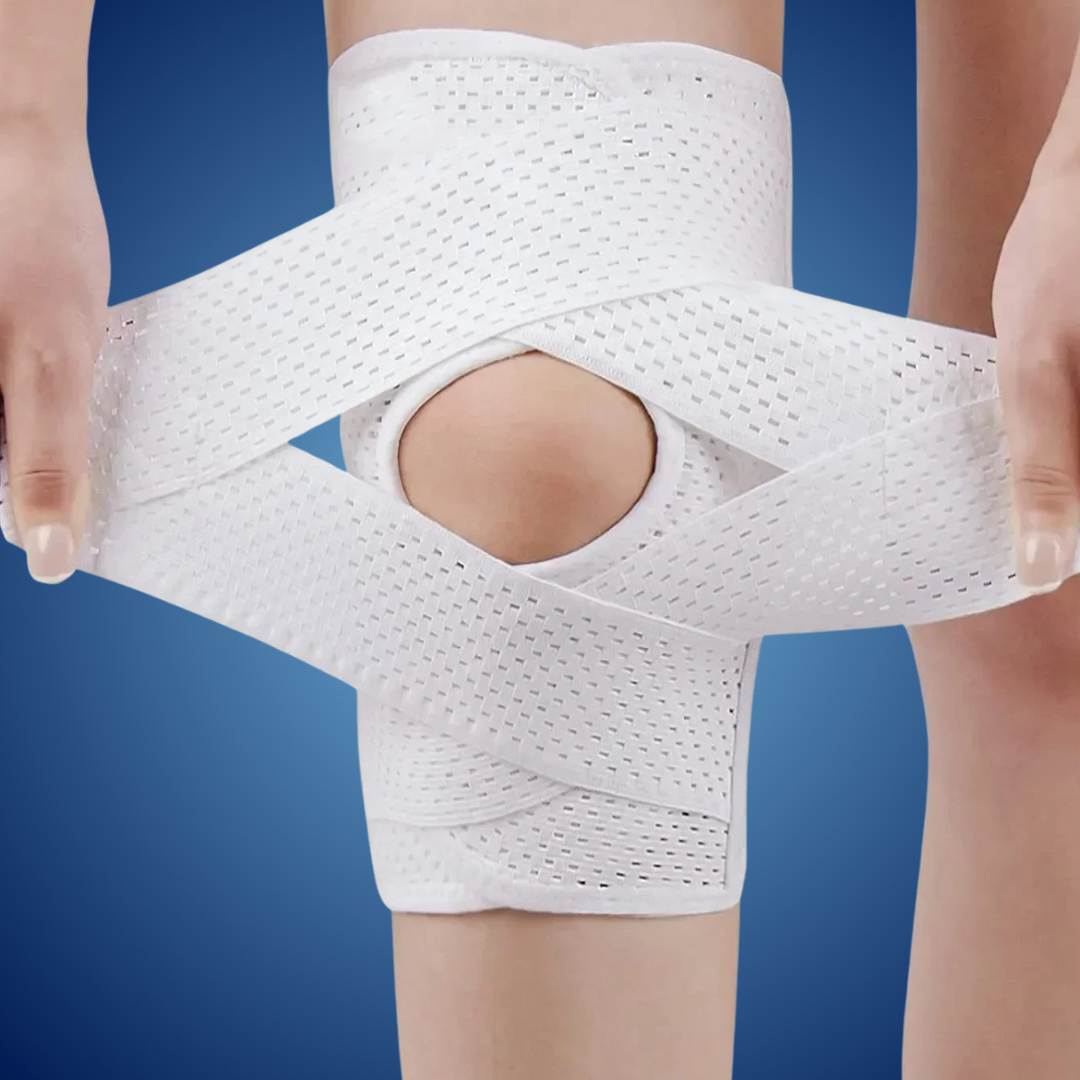 Knee Pads with Compression Springs and Adjustable Tension Strap