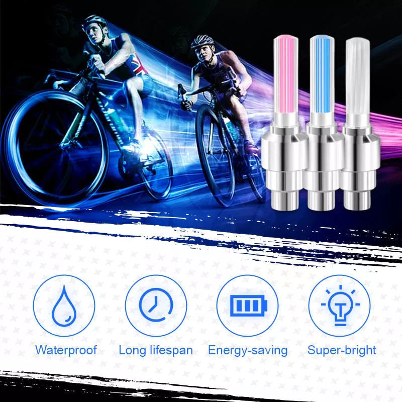 Motion-Activated LED Wheel Lights for Bikes, Cars & Motorcycles