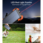 Solar Power Bank with Carabiner, IPX4 Splash Protection