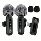 Wireless Clip Microphone with USB-C for Phones, Tablets & Cameras