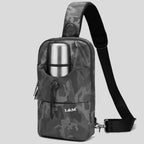 Portable Water-Resistant Oxford Cloth Sling Bag with Cup Holder