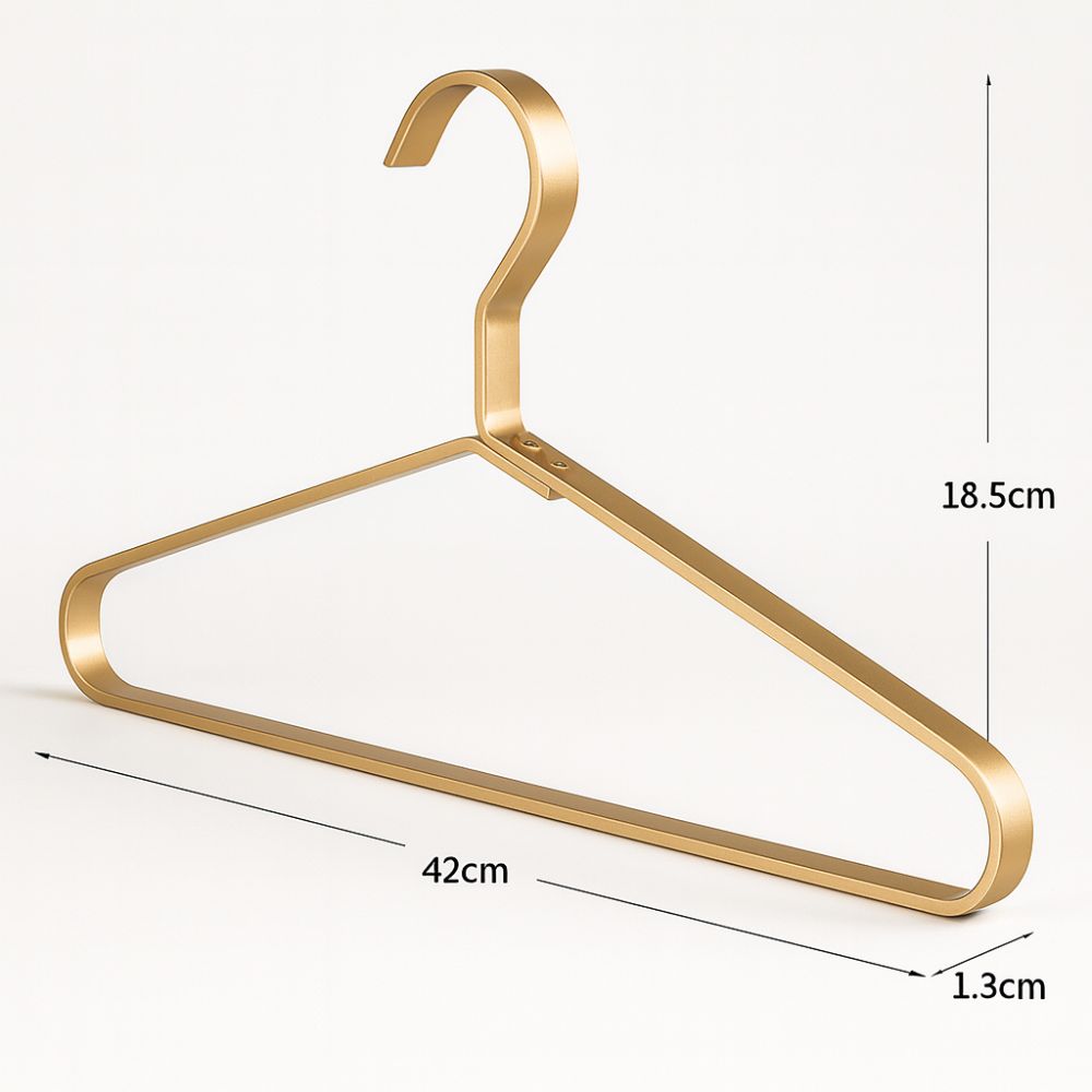Aluminum Alloy Slimline Clothes Hangers, Set of 4, 16.5 x 7.2 in