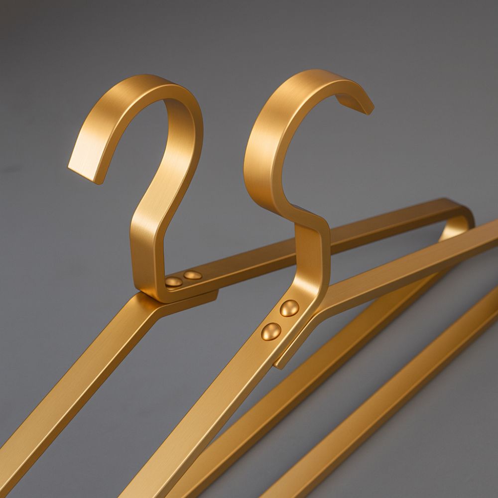 Aluminum Alloy Slimline Clothes Hangers, Set of 4, 16.5 x 7.2 in