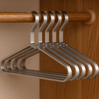 Aluminum Alloy Slimline Clothes Hangers, Set of 4, 16.5 x 7.2 in
