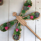 Wooden Animal Succulent Garden Arrangement, 9.8 × 0.7 in