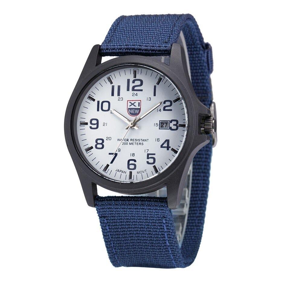 Men's Tactical Watch with Stopwatch, Night Light, Silicone Band, 45 mm