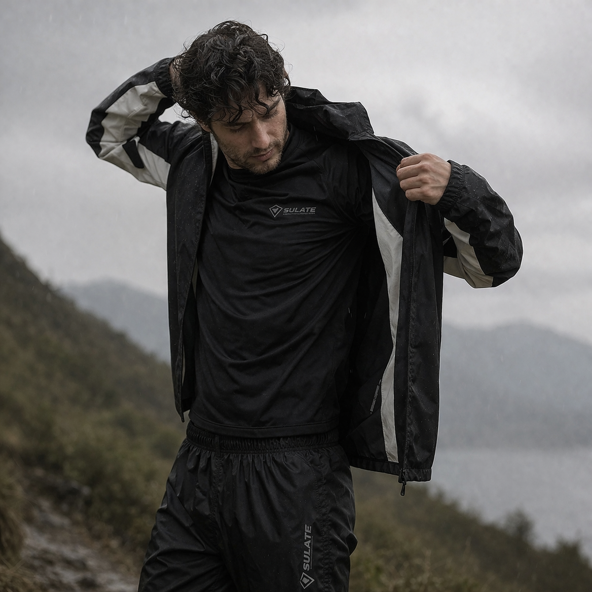 Waterproof Polyester Rain Suit for Cycling, Hiking & Commuting