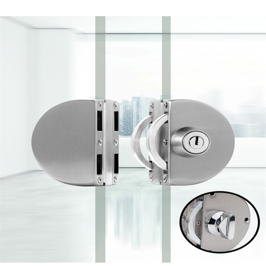 Sliding Glass Door Lock, Stainless Steel, 10–14 mm Glass