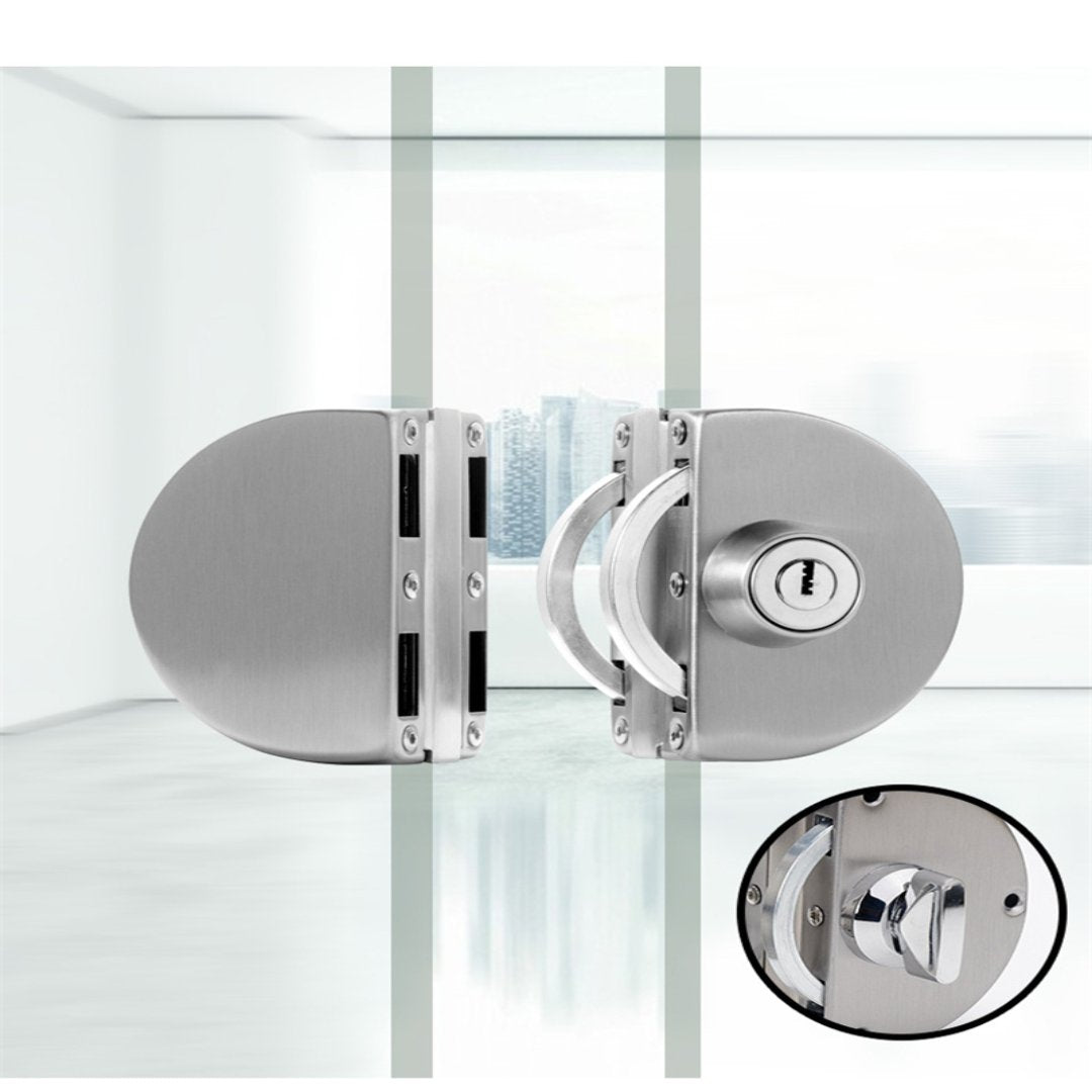 Sliding Glass Door Lock, Stainless Steel, 10–14 mm Glass