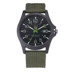Men's Tactical Watch with Stopwatch, Night Light, Silicone Band, 45 mm