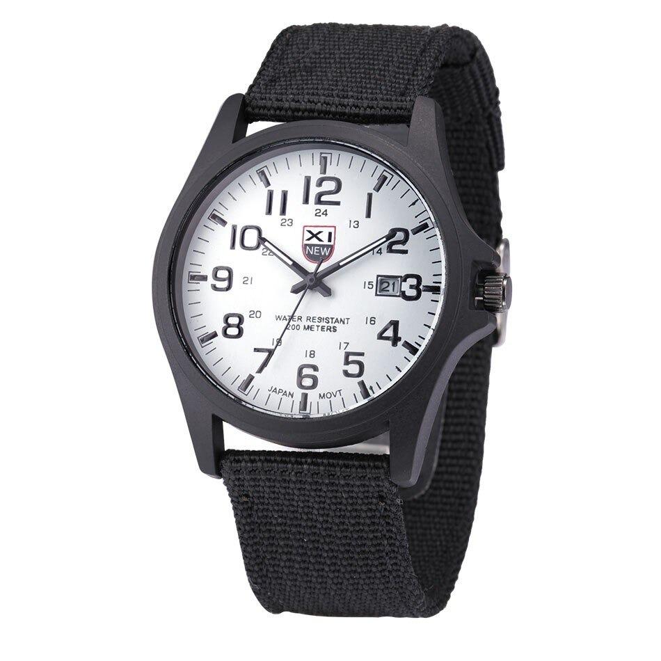 Men's Tactical Watch with Stopwatch, Night Light, Silicone Band, 45 mm