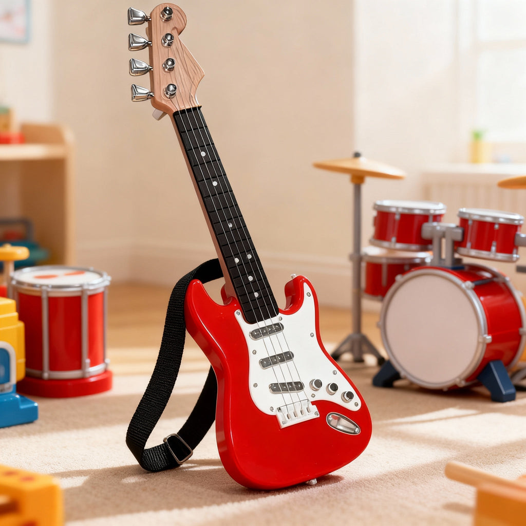4-String Electric Guitar Toy for Kids, ABS Plastic, 43 x 15 x 4.2 cm