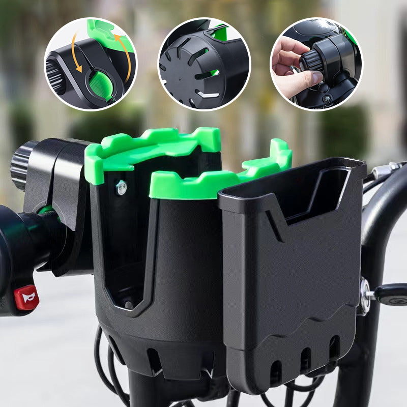 2-in-1 Universal Cup and Phone Holder for Strollers, Bikes & More