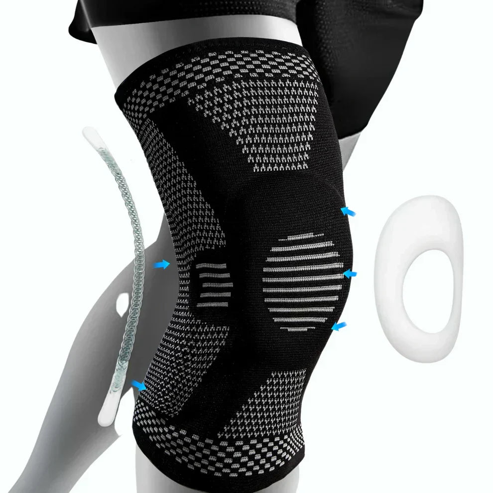 FlexiKnee Compression Knee Bandage for Stiffness, Sports and Everyday Support