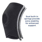 Knee Pads with Compression Springs and Adjustable Tension Strap