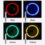 Motion-Activated LED Bicycle Valve Lights, Aluminum and Plastic, 6.2 × 2 cm