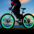 Motion-Activated LED Bicycle Valve Lights, Aluminum and Plastic, 6.2 × 2 cm
