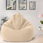 Bean Bag Chair Cover, Linen and Polyester, 31.5 x 35.4 in