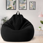 Bean Bag Chair Cover, Linen and Polyester, 31.5 x 35.4 in