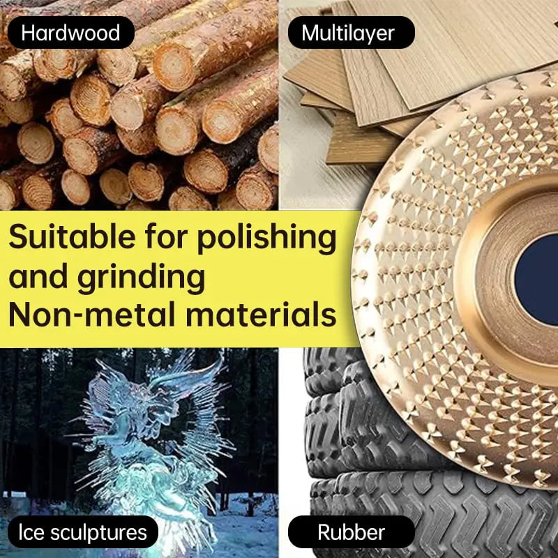 3-in-1 Tungsten Carbide Woodworking Grinding Disc Set, 100 mm