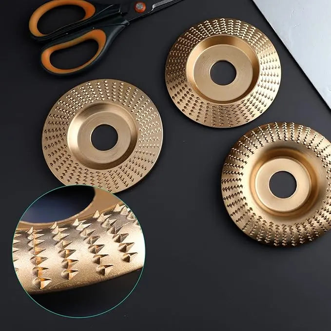 3-in-1 Tungsten Carbide Woodworking Grinding Disc Set, 100 mm