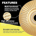 3-in-1 Tungsten Carbide Woodworking Grinding Disc Set, 100 mm