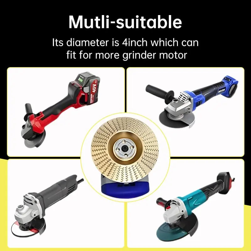 3-in-1 Tungsten Carbide Woodworking Grinding Disc Set, 100 mm