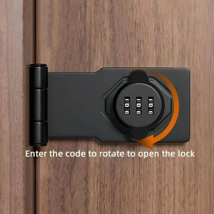 Keyless Combination Door Lock, Zinc Alloy, 9.7 x 4.6 x 2.7 cm